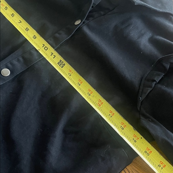 Bar III long sleeve button-down collared ruffle shoulder jacket shirt sz L - Picture 12 of 16